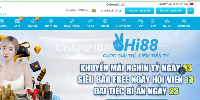 Các tựa game Casino online Hi88 đem đến cho người chơi