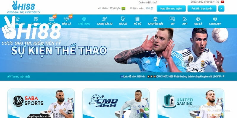 Các môn thể thao cá cược hi88